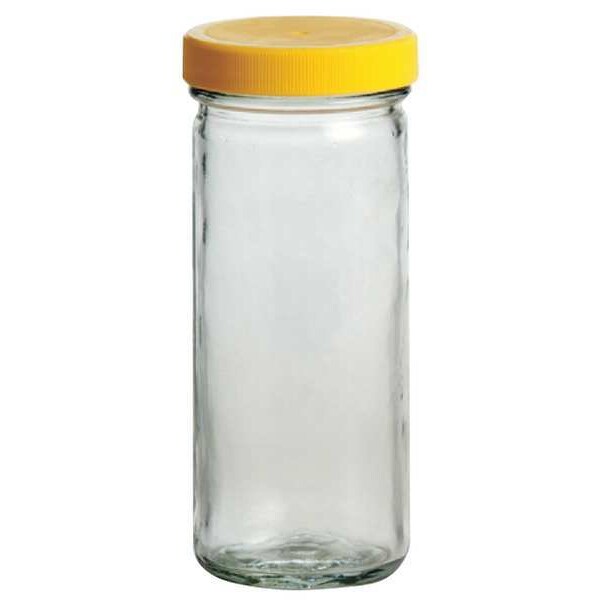 Glass Bottle, 8 oz., Clear, PK24
