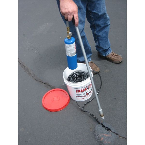 Crack Filler, 8 lb, Pail, Crack Rite, Asphalt, Black