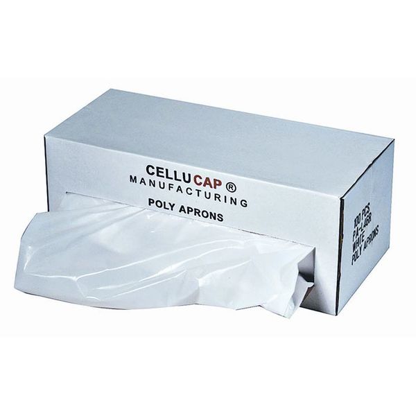 Disposable Apron, PE, 28x46, White, PK100