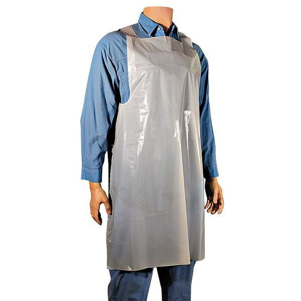 Disposable Apron, PE, 28x46, White, PK100