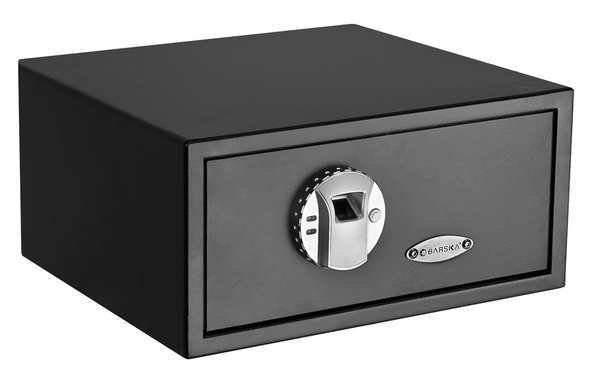 Security Safe, 0.94 cu ft, 25 lb, Biometric Lock