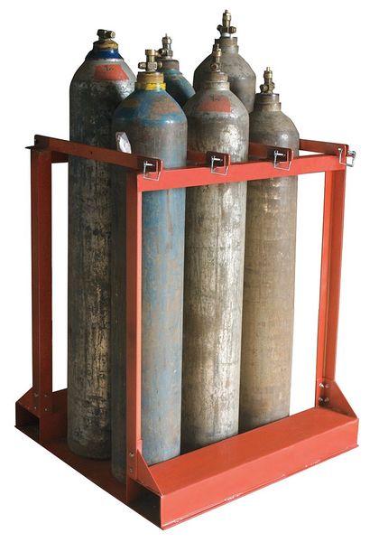 Gas Cylinder Rack, Capacity 6 Cylinders