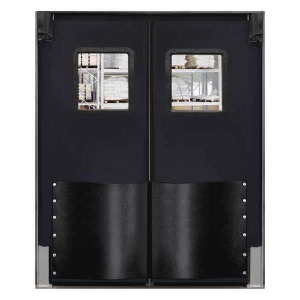 Swinging Dr, 7x6ft, Black, Polyethylene, PR