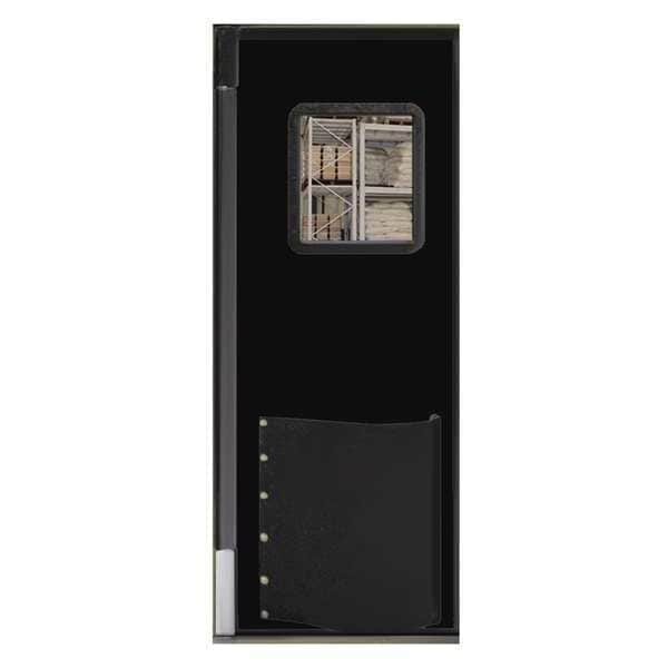 Swinging Door, 7 x 3ft, Black, Polyethylene