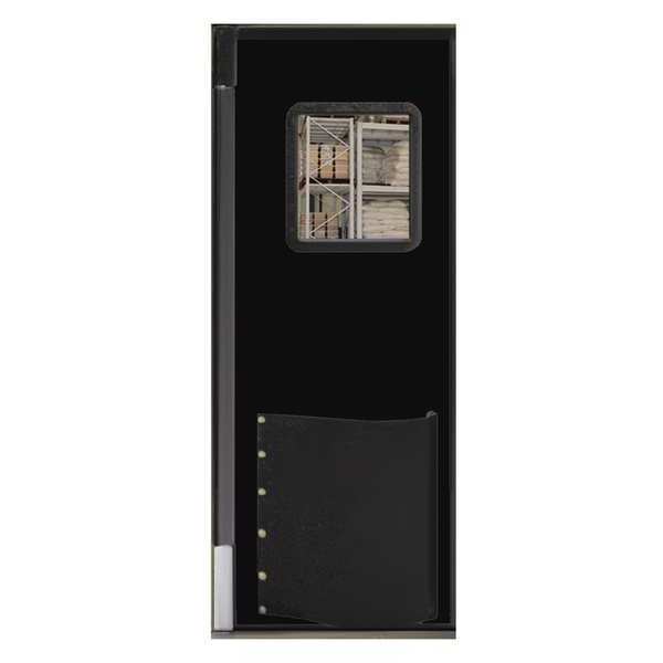 Swinging Door, 7 x 3ft, Black, Polyethylene