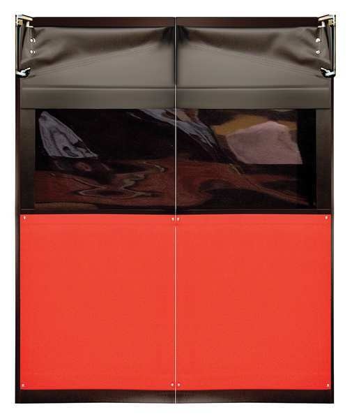 Flexible Swinging Dr, 7x5 ft, Red, PVC, PR