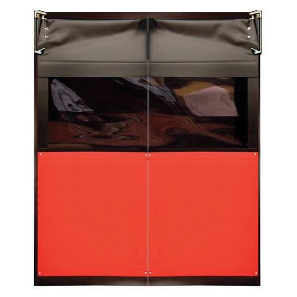 Flexible Swinging Dr, 7x6 ft, Red, PVC, PR
