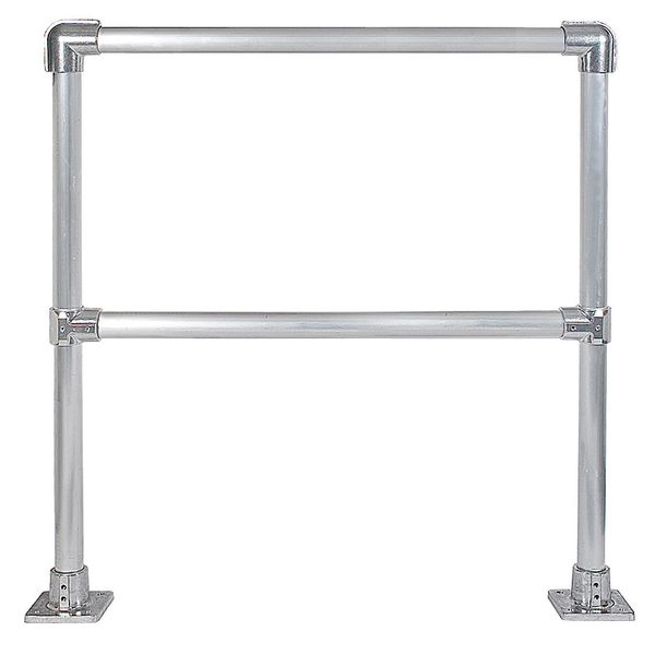 Handrail Section, 4 Ft, Aluminum Mil