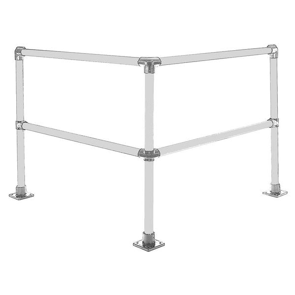 Handrail Corner Connector, 8 Ft, Aluminum