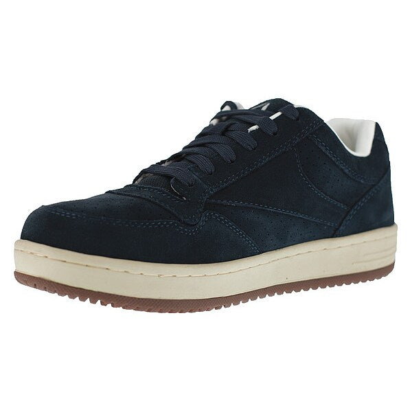 Athletic Work Shoes, Stl, Navy, 8W, PR