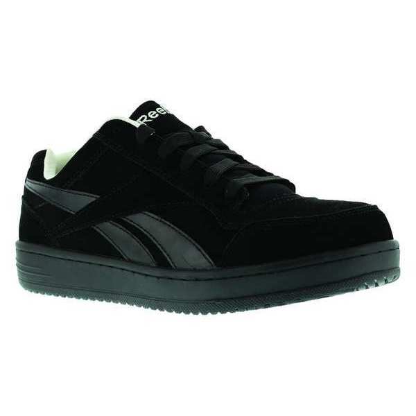 Athletic Work Shoes, Stl, Blk, 7-1/2M, PR
