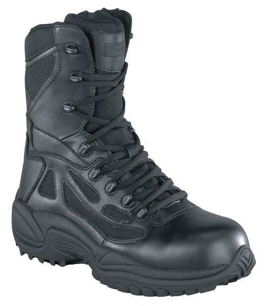 Work Boot, Comp Toe, 8In, Black, 7-1/2M, PR