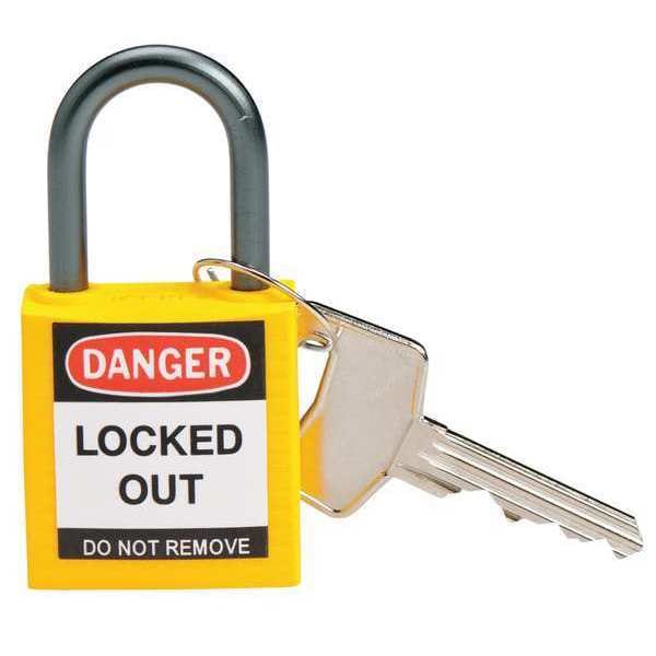 Lockout Padlock, KA, Yellow, 1-2/5