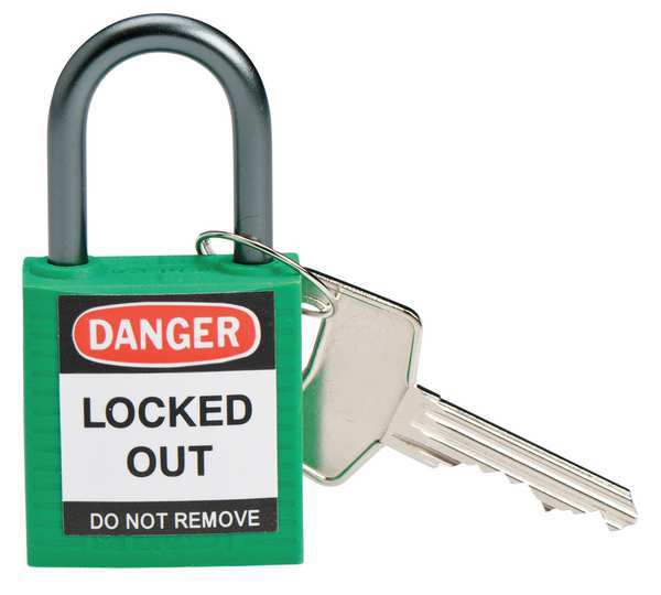 Lockout Padlock, KD, Green, 1-2/5