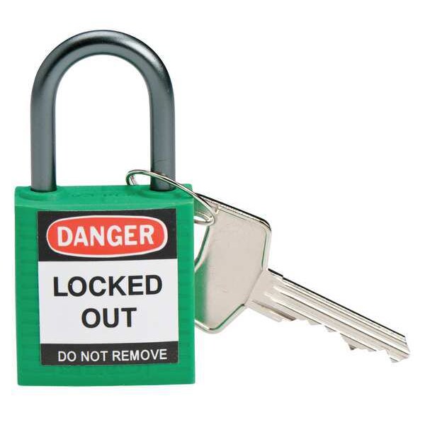 Lockout Padlock, KD, Green, 1-2/5
