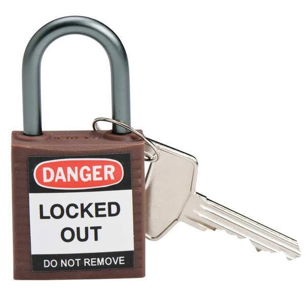 Lockout Padlock, KD, Brown, 1-2/5