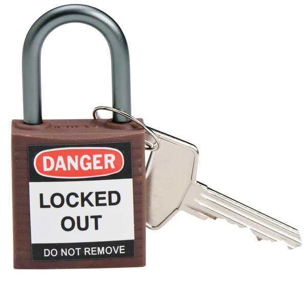 Lockout Padlock, KA, Brown, 1-2/5