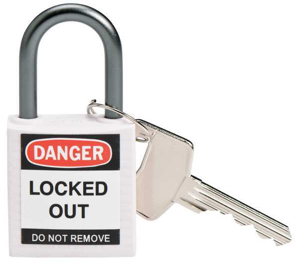 Lockout Padlock, KA, White, 1-2/5