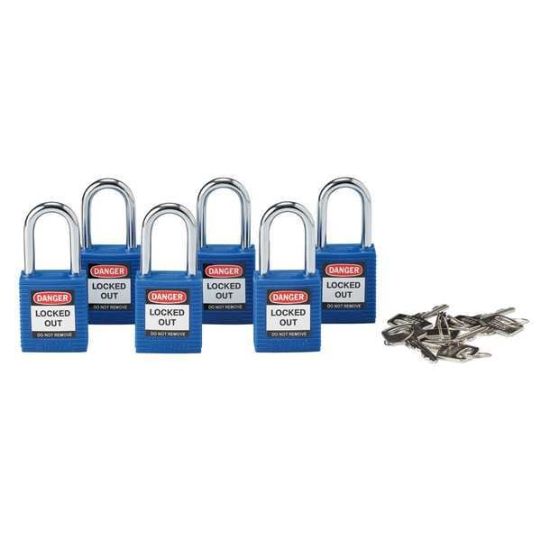 Lockout Padlock, KA, Blue, 1-3/4