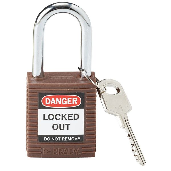 Lockout Padlock, KD, Brown, 1-3/4