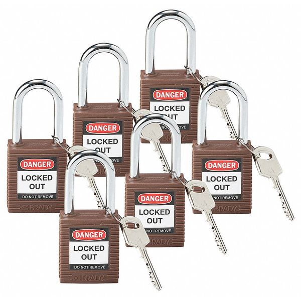 Lockout Padlock, KA, Brown, 1-3/4
