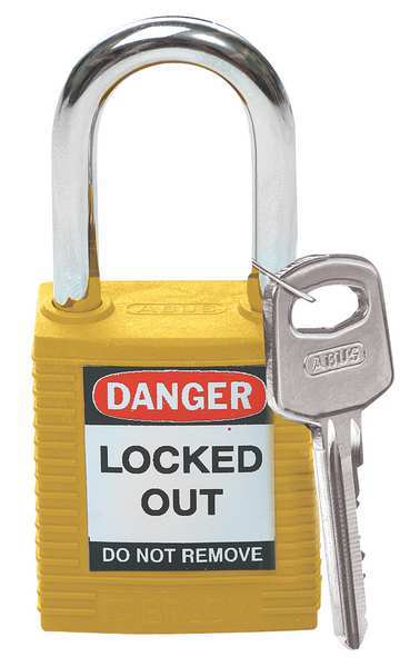 Lockout Padlock, KA, Yellow, 1-3/4