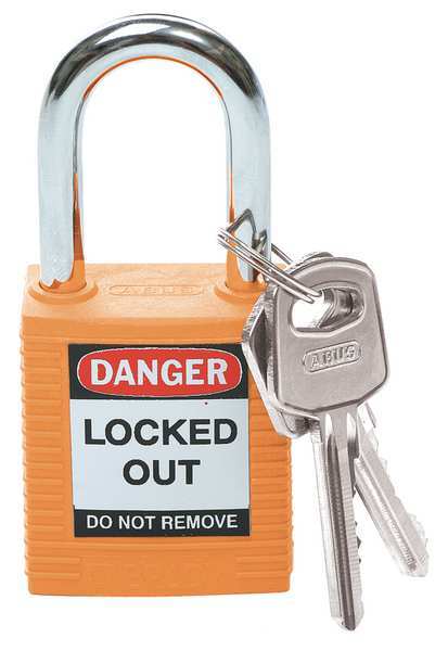 Lockout Padlock, KA, Orange, 1-3/4