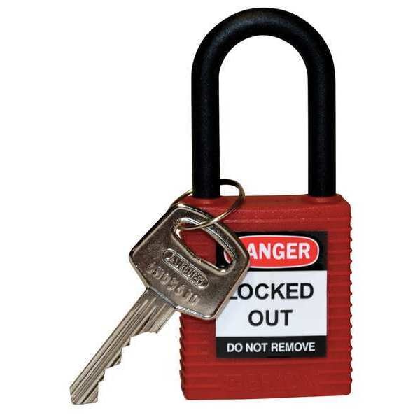 Lockout Padlock, KD, Red, 1-3/4