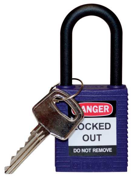 Lockout Padlock, KD, Purple, 1-3/4