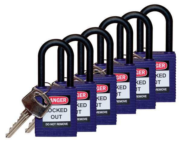 Lockout Padlock, KD, Purple, 1-3/4