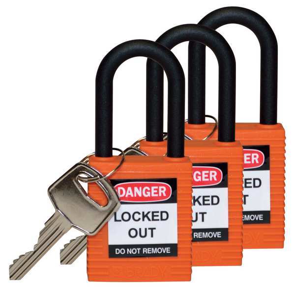 Lockout Padlock, KA, Orange, 1-3/4