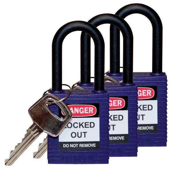 Lockout Padlock, KA, Purple, 1-3/4