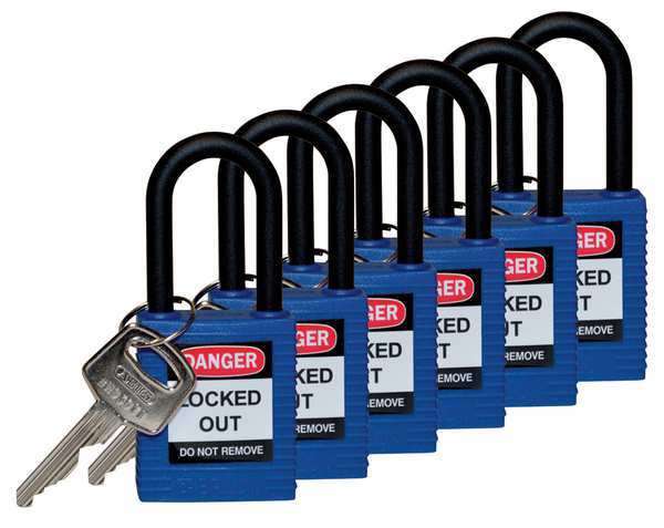 Lockout Padlock, KA, Blue, 1-3/4