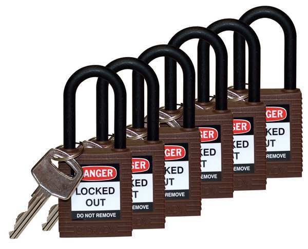 Lockout Padlock, KA, Brown, 1-3/4