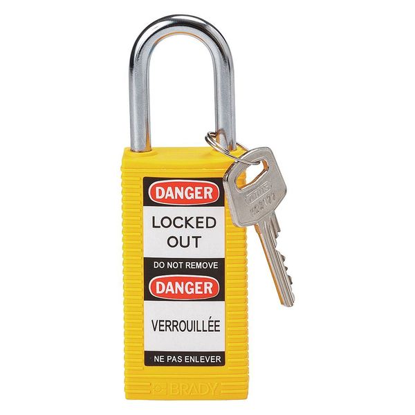 Lockout Padlock, KD, Yellow, 3