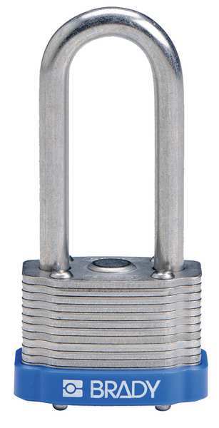 Key Retaining Steel Padlock, Extended, Rectangular Reinforced Steel Body, Hardened Steel Shackle