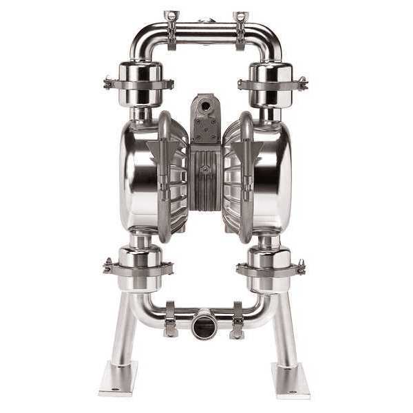 Double Diaphragm Pump, 316 Stainless Steel, Air Operated, PTFE