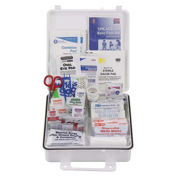 Bulk First Aid Kit, Plastic, 50 Person