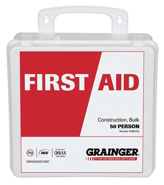 Bulk First Aid Kit, Plastic, 50 Person