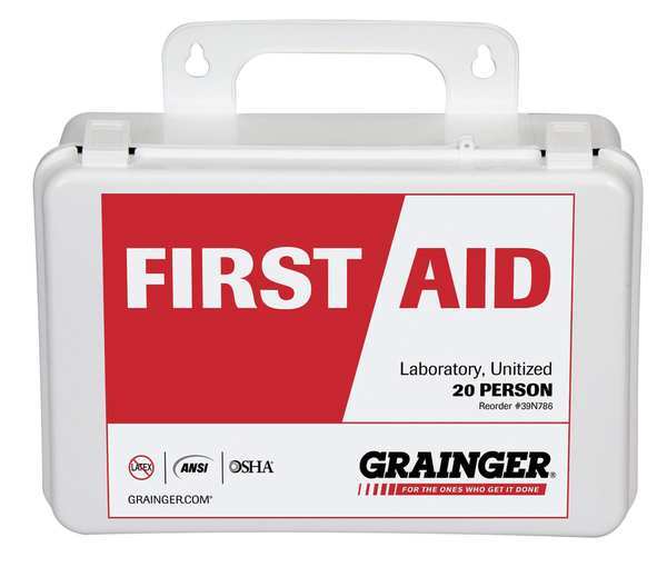 Unitized First Aid kit, Plastic, 20 Person