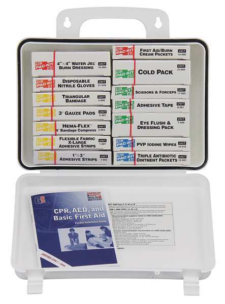 Unitized First Aid kit, Plastic, 20 Person