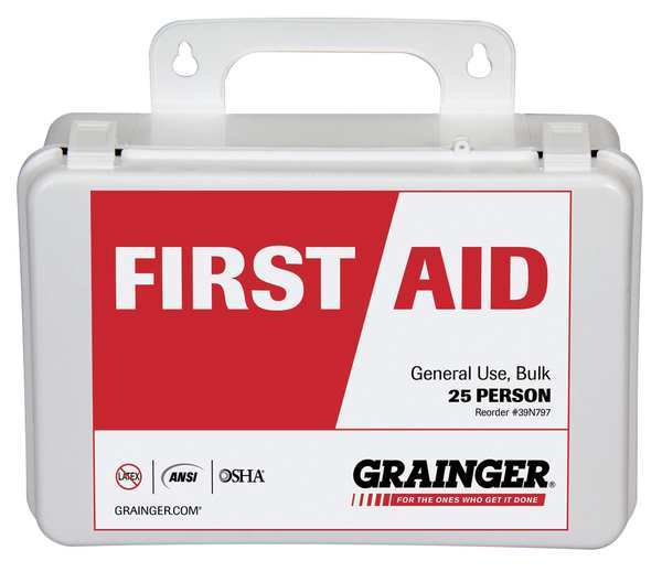 Bulk First Aid kit, Plastic, 25 Person