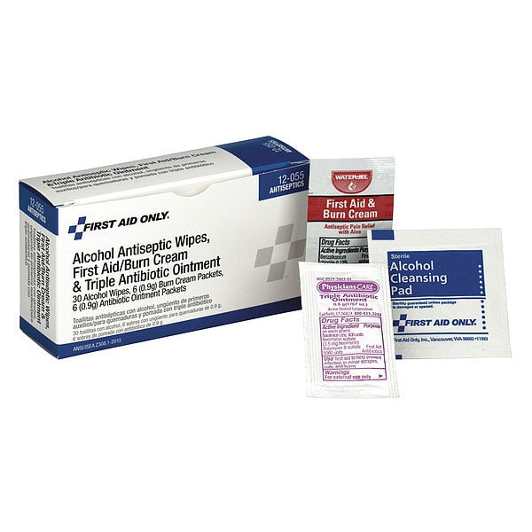 Antiseptic Wipes, Assorted, PK42