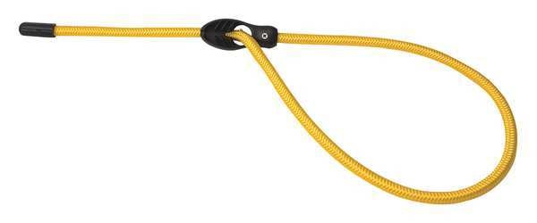 Stretch Lock, 24inL x 5/16inW, Yellow, PK25