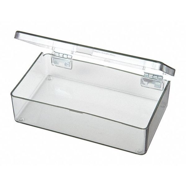 Storage Box with 1 compartments, Plastic, 1 1/16 in H x 2-5/8 in W
