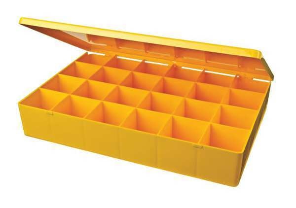 Compartment Box with 24 compartments, Plastic, 2 1/8 in H x 9 in W
