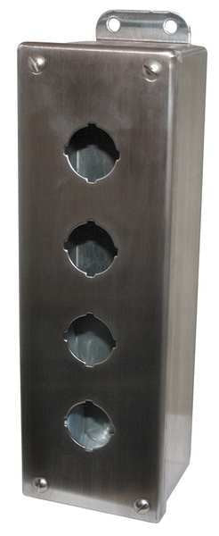 Pushbutton Enclosure, 11.25 in. H, SS