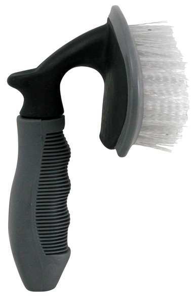 3 in W Tire Brush, 5 in L Handle, 5 1/4 in L Brush, Gray/White, Polypropylene, 6 3/4 in L Overall