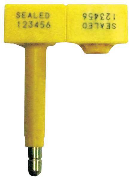 ISO 17712: 2013 High Security Bolt Seal, Laser Marked, Yellow, PK200