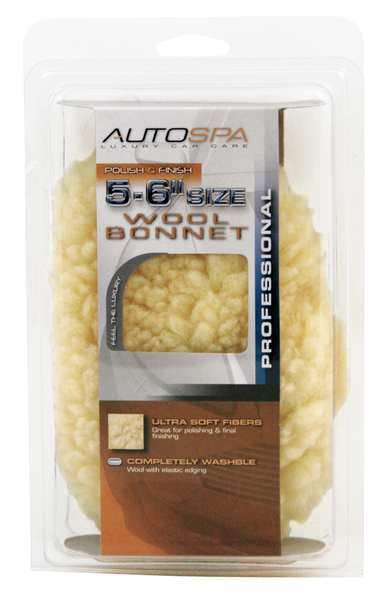 Polishing Bonnet, 5 to 6 In., Wool